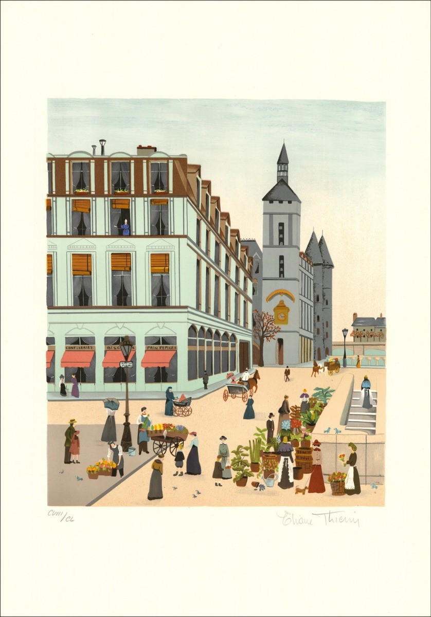Original Lithograph signed and numbered in pencil by the artist - Budget range, small price, decoration, cheap work, cade