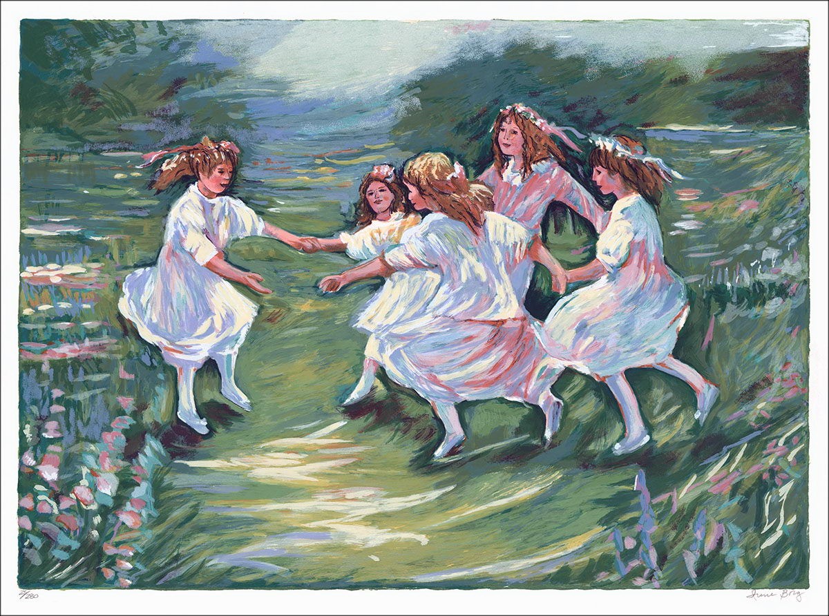 La danza dei bambini - Litografia originale numerata e firmata a matita dall'artista - Gamma Budget, prezzo basso, decorazione