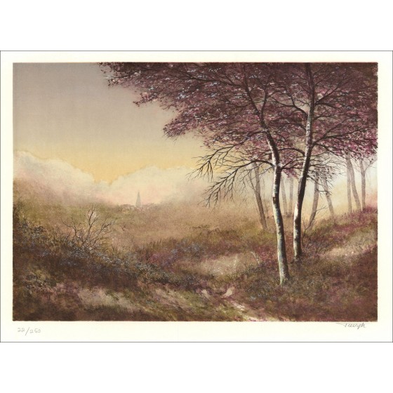 Waldgrenze - original signierte und nummerierte Lithographie des Künstlers - Budgetbereich, kleiner Preis, Dekoration, œ