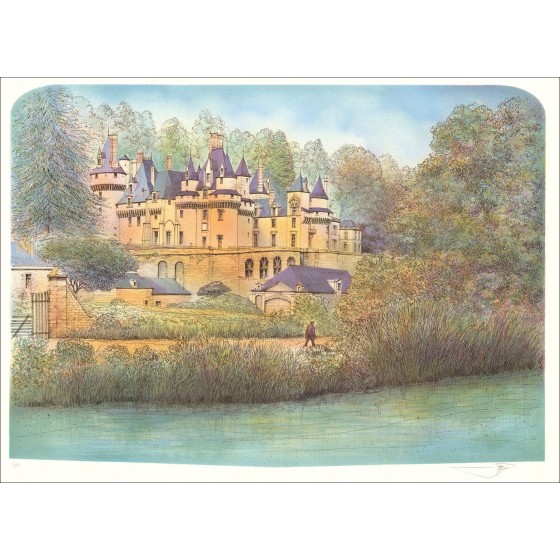 Rolf Rafflewski - Litografia originale "Castello USSE" 54x75cm - EX 1/250