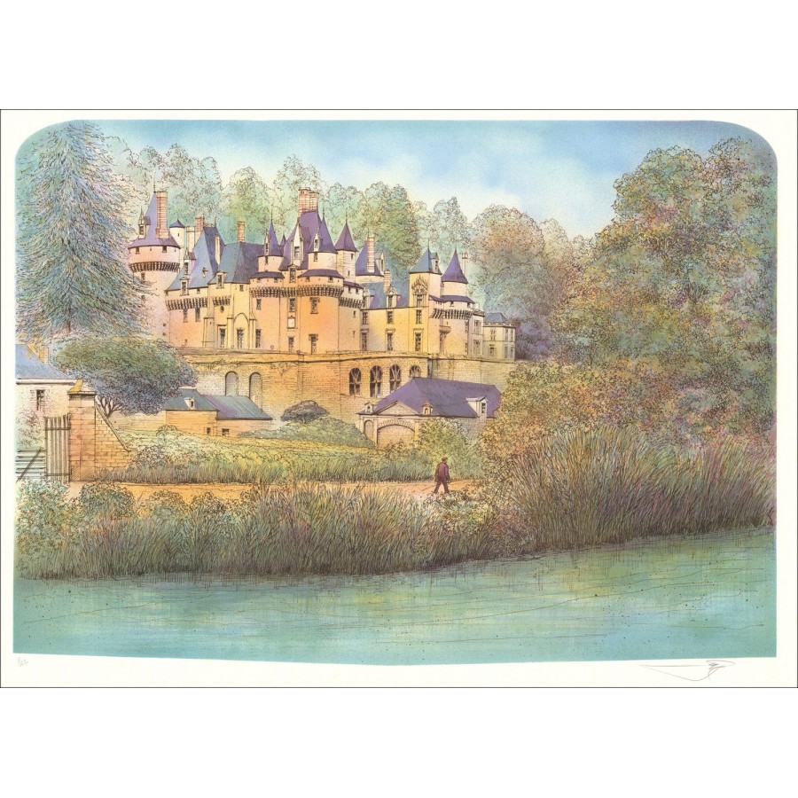 Rolf Rafflewski - Originele Litho "USSE Castle" 54x75cm - ex 1/250
