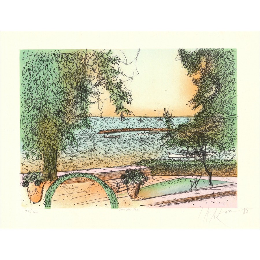 Ansicht von See Jean Carzou Original-Lithographie, um 1988 zu kaufen