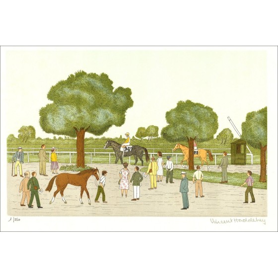 Vincent Haddelsey - Original-Lithographie "Cagnes-sur-Mer" 37x54 cm - 1985 - signiert und nummeriert