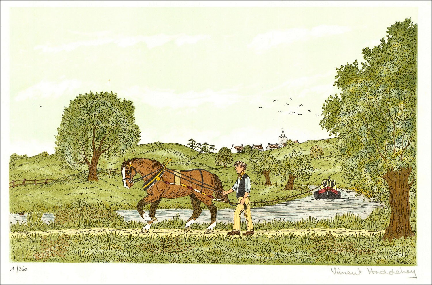 Vincent Haddelsey - Litografia originale "Mano" 37x54 cm - 1985 - firmata e numerata