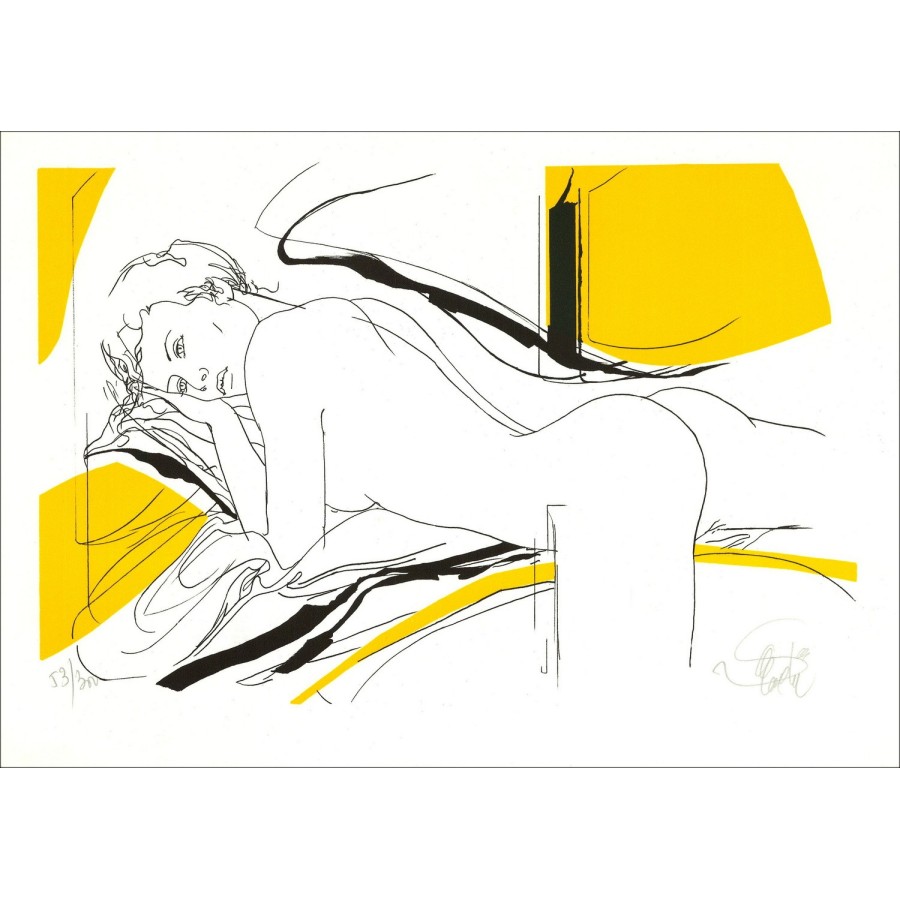 Jean-Baptiste Valadé - Litografia originale "Lunghezza donna" 32x45cm