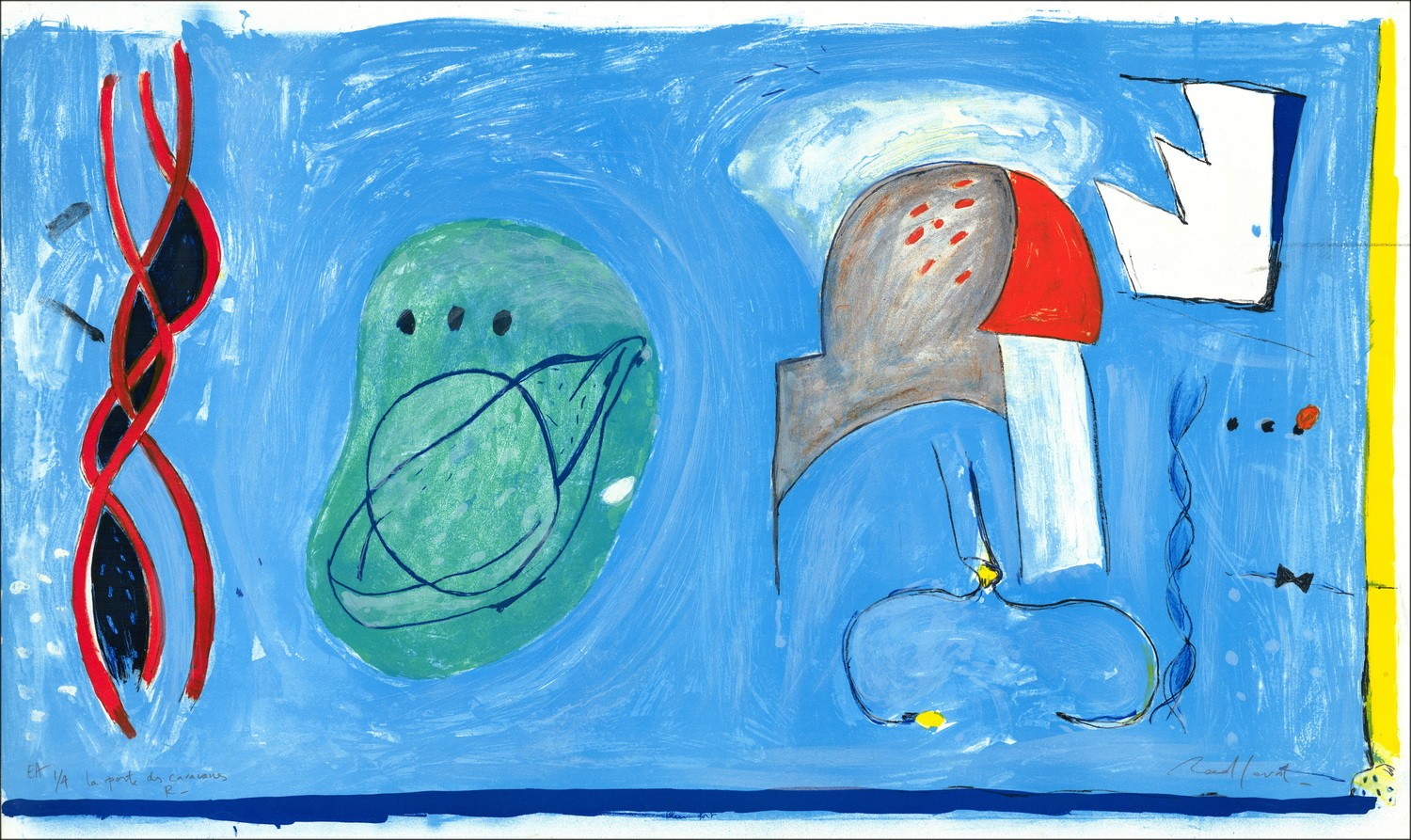 Robert RADFORD - Lithographie originale "Composition 03" 70x118cm