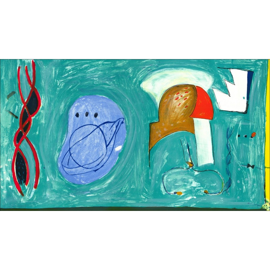 Robert RADFORD - Litografía original "Composición 04" 65x115cm