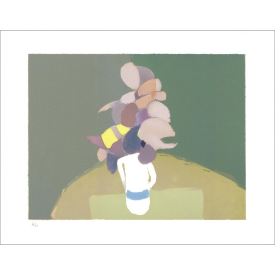 Alfred DEFfra_LatnEZ - Lith Origin Originele "Bouquet du matin" 38x49cm - Niet te koop