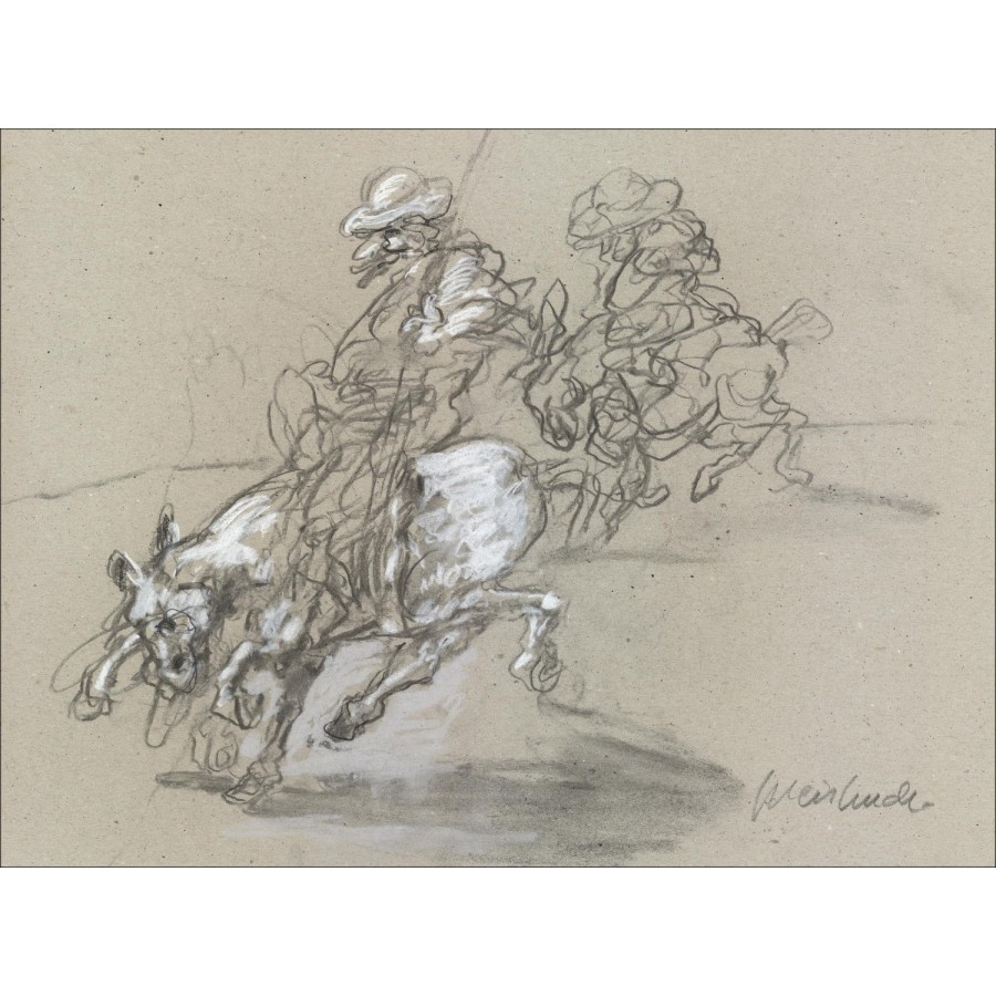 Koop Originele tekening Claude WEISBUCH De schouders van Don Quichotte 2014
