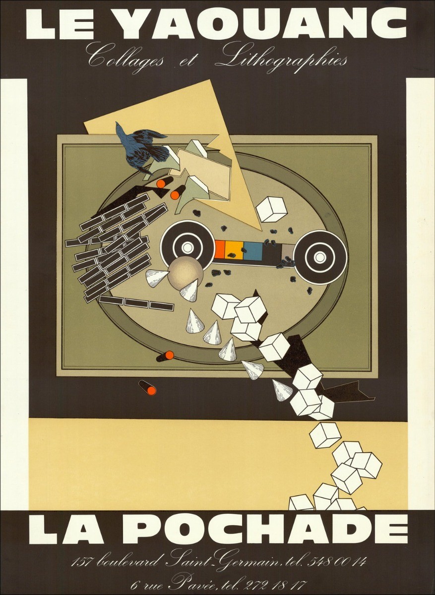 Alain Le Yaoupass - Lithographie "Ausstellungsgalerie La Pochade, Paris" 73x53cm - 1973