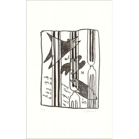 Jean-Luc PARANT - Original lithograph "When eyes see..." 55x35cm - 2013