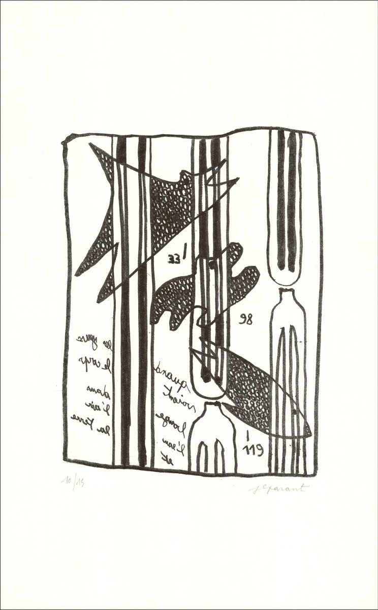Jean-Luc PARANT - Original lithograph "When eyes see..." 55x35cm - 2013