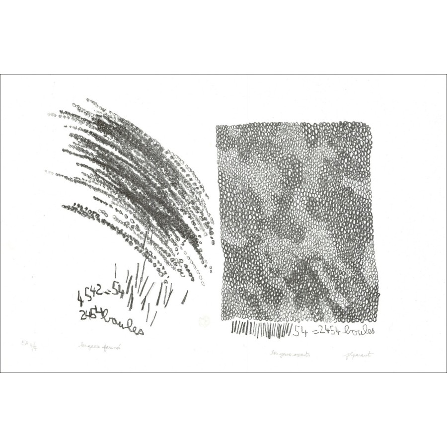 Jean-Luc Paranten - Originele Litho "Open Eyes, Closed Eyes" 38x56cm - 2013
