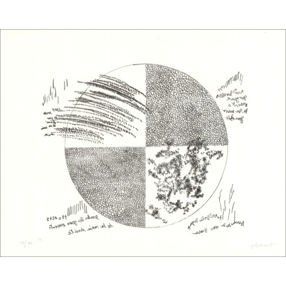 Jean-Luc Parant - Litografía original "Bolas abiertas" 56x71cm - 2013