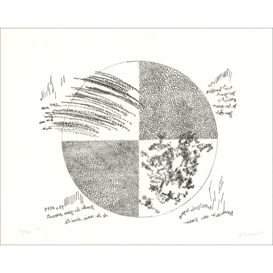 Jean-Luc PARANT - Original Lithograph "Boules les yeux ouvertes" 56x71cm - 2013