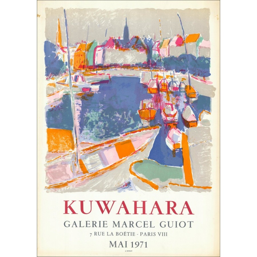 Masaaki Kuwahara - Litografia "Galleria fiera Marcel Guiot, Parigi" 71x51cm - 1971