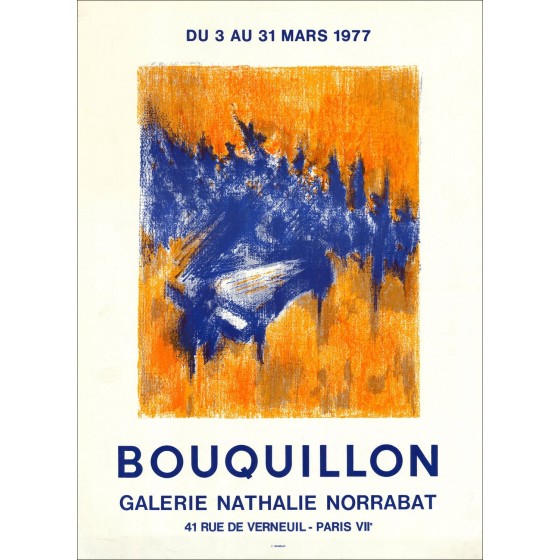 Robert Bouquillon - Litografia "Galleria fiera Nathalie Norrabat, Parigi" 65x48cm - 1977