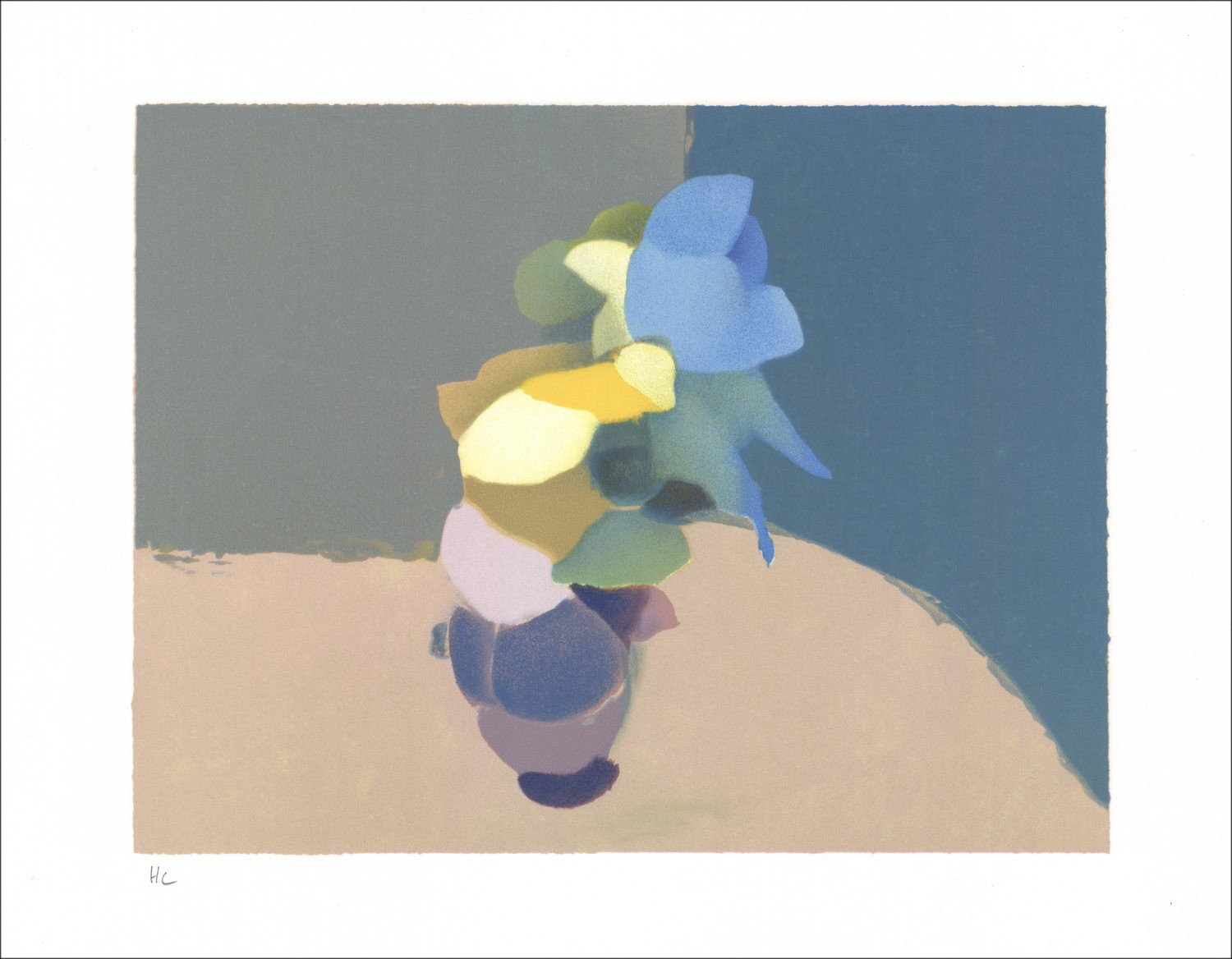 Alfred DEFOSSEZ - Lithographie Originale "Intimité bleue" 38x49cm - Hors Commerce