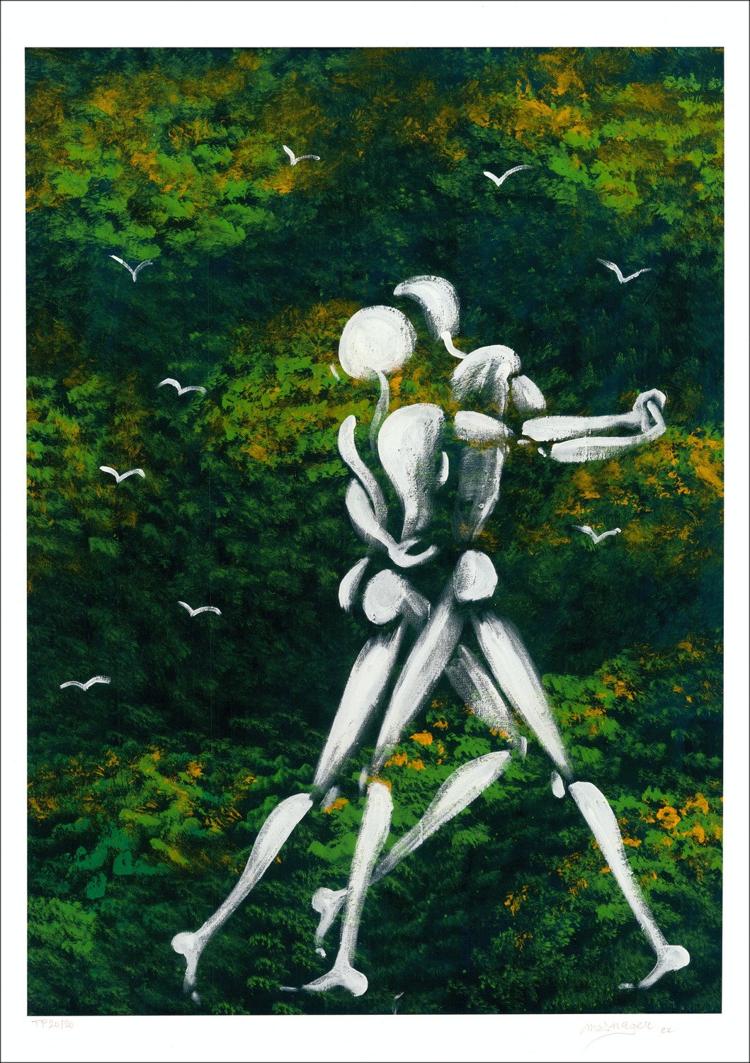 Buy Lithograph by Jérôme MESNAGER "Dance Under Trees"