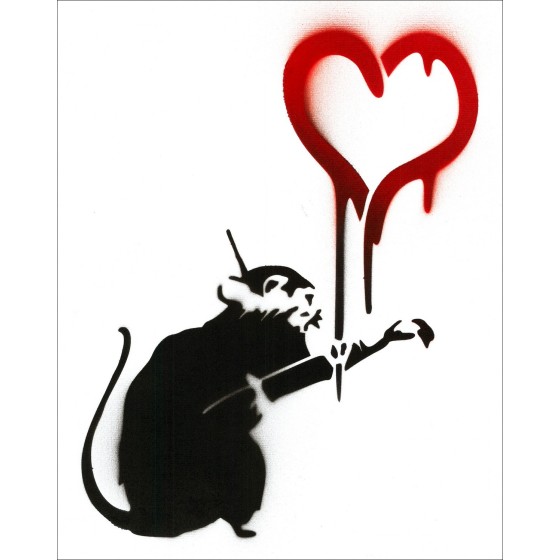 ▷ rata pintor de acuerdo a BANKSY | Plantilla