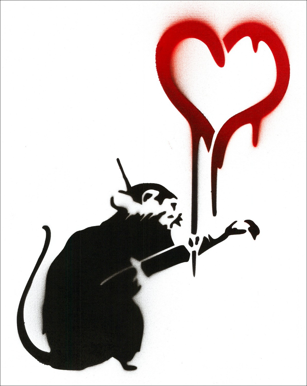 ▷ Rat peintre d'après BANKSY | Véritable Pochoir