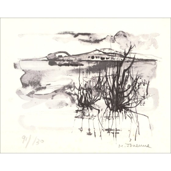 Michel Joyenne - Litografia originale "PROVENCE PACCHINANDO" 18x23cm