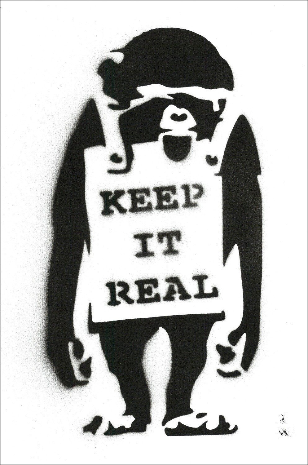 Buy Stencil paint on vellum paper from BANKSY - Keep it real