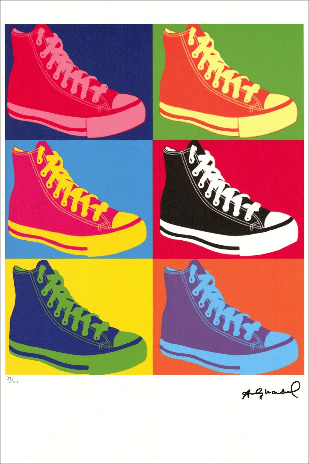 Andy WARHOL - Sérigraphie "Converse" 57x39cm - 1995
