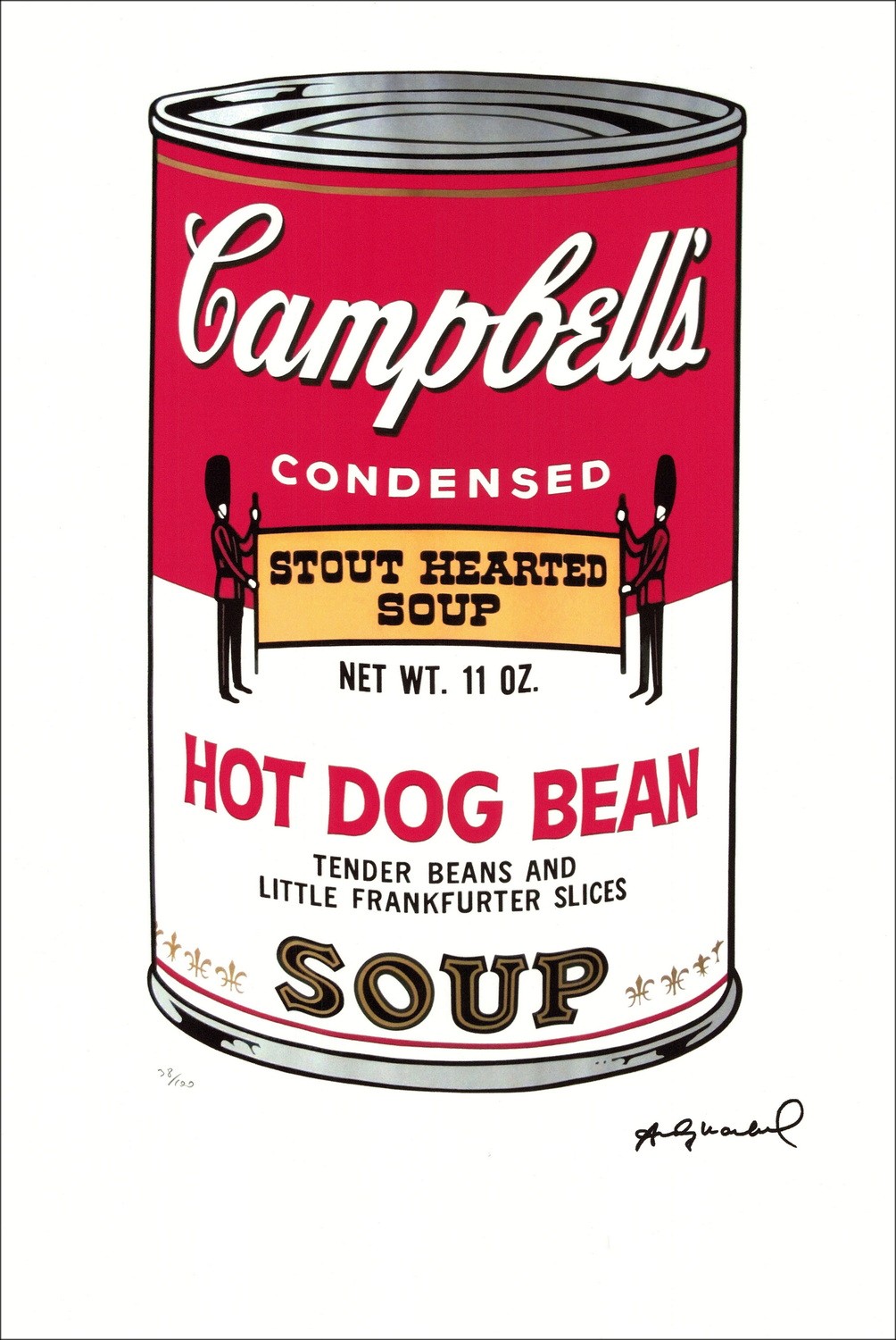 "Campbells Suppe II" von Andy Warhol - signierter Siebdruck