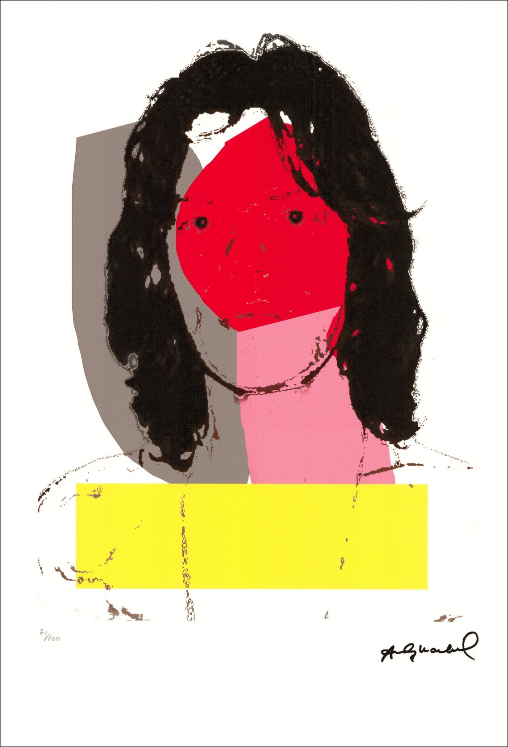 "Mick Jagger II" von Andy Warhol - signierter Siebdruck