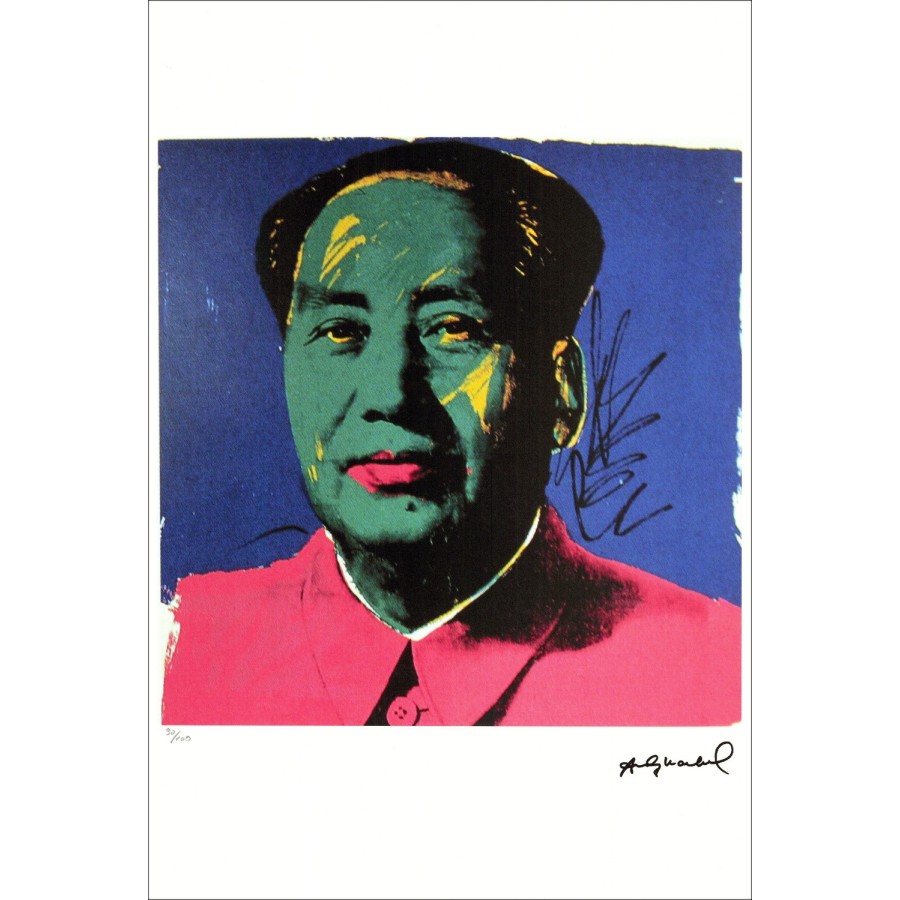 Andy WARHOL - Sérigraphie "Portrait de Mao" 57x39cm - 1995