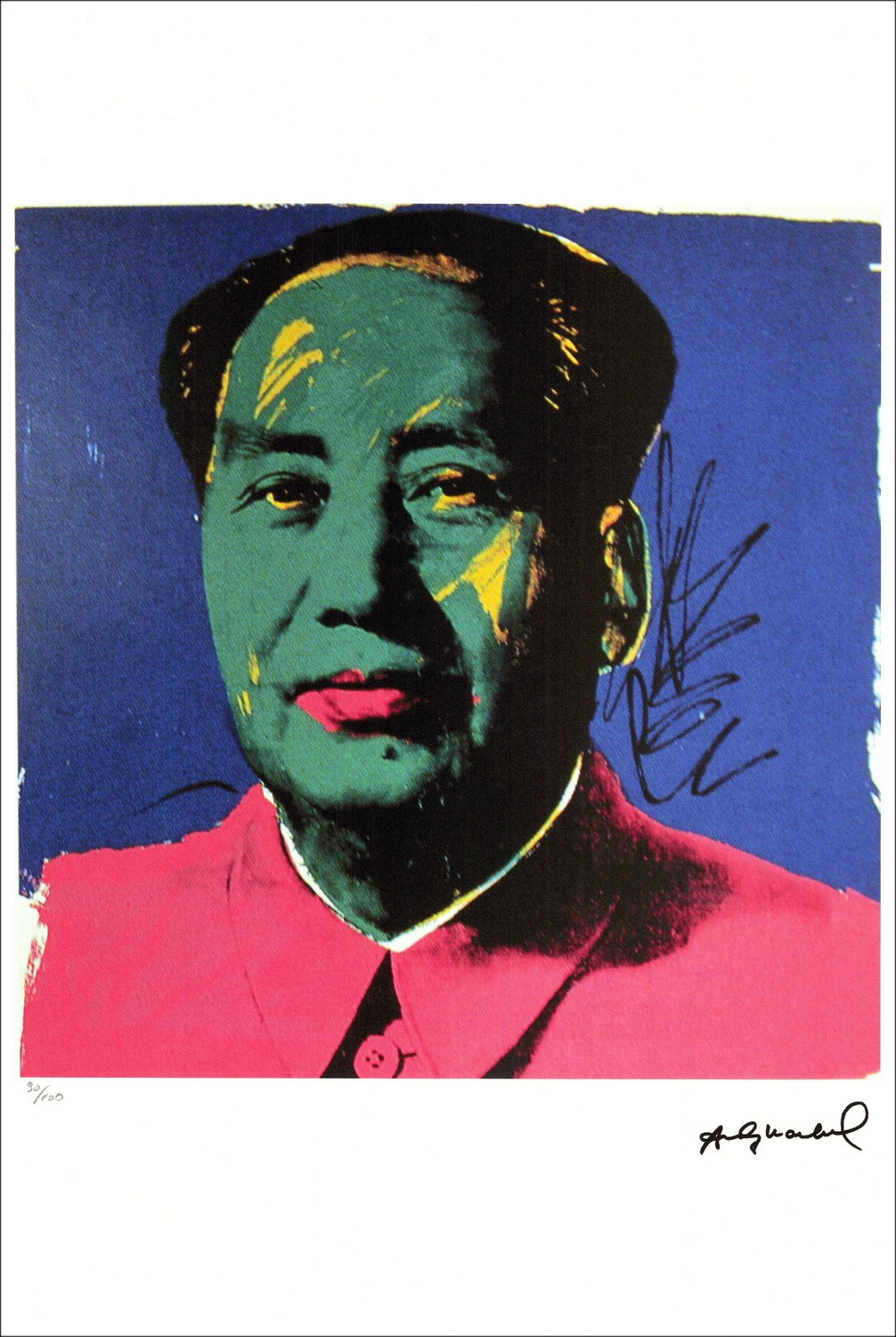 Andy Warhol - Siebdruck "Porträt von Mao" 57x39cm - 1995