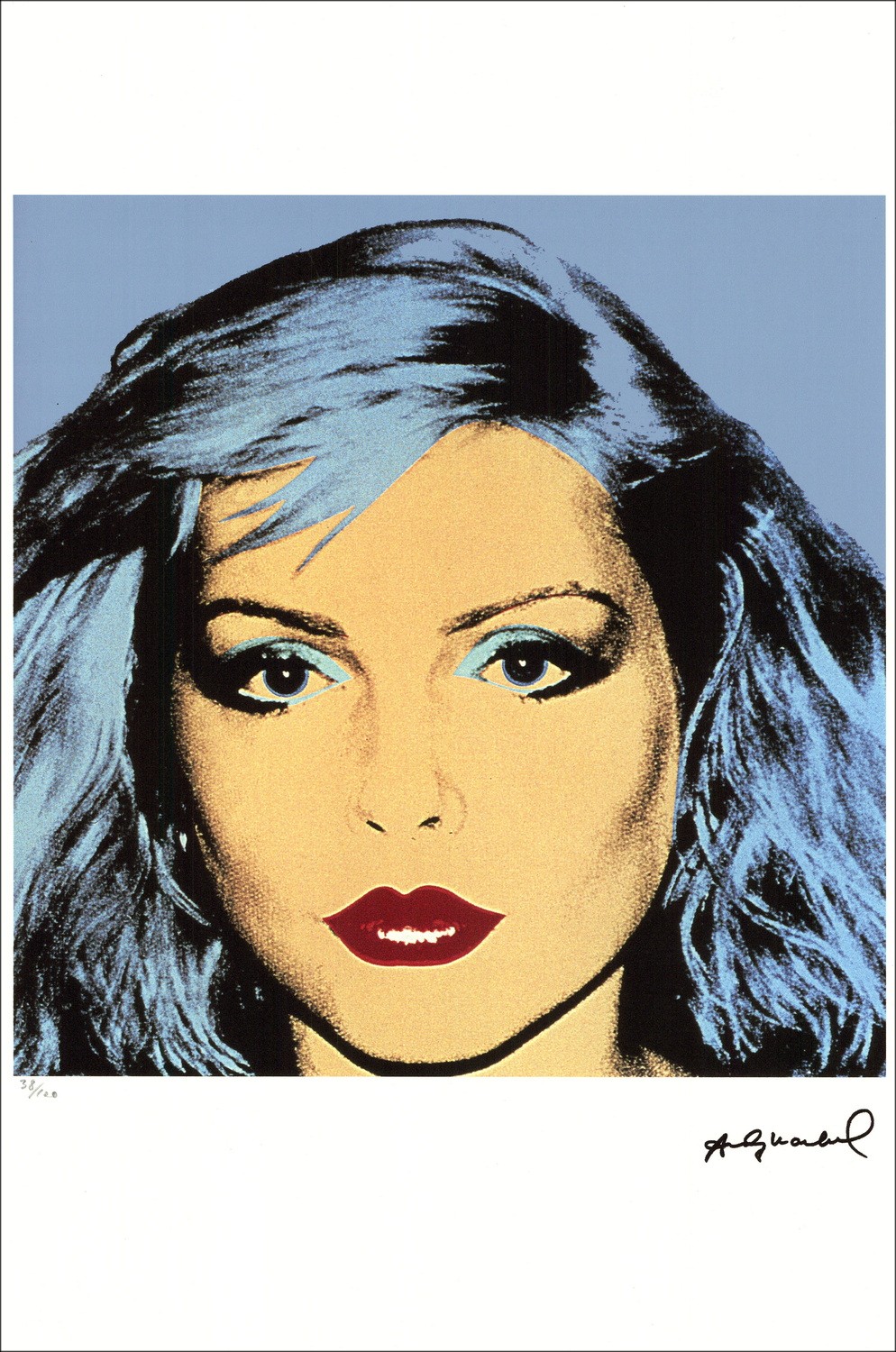 "Debbie Harry II" por Andy Warhol - Impresión de pantalla firmada
