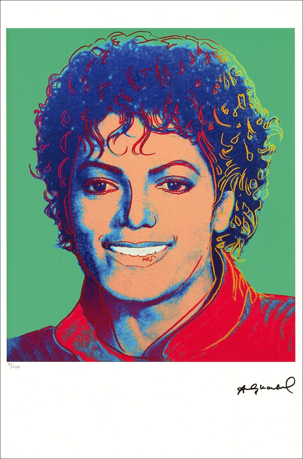 "Michael Jackson" di Andy Warhol - Schermata firmata