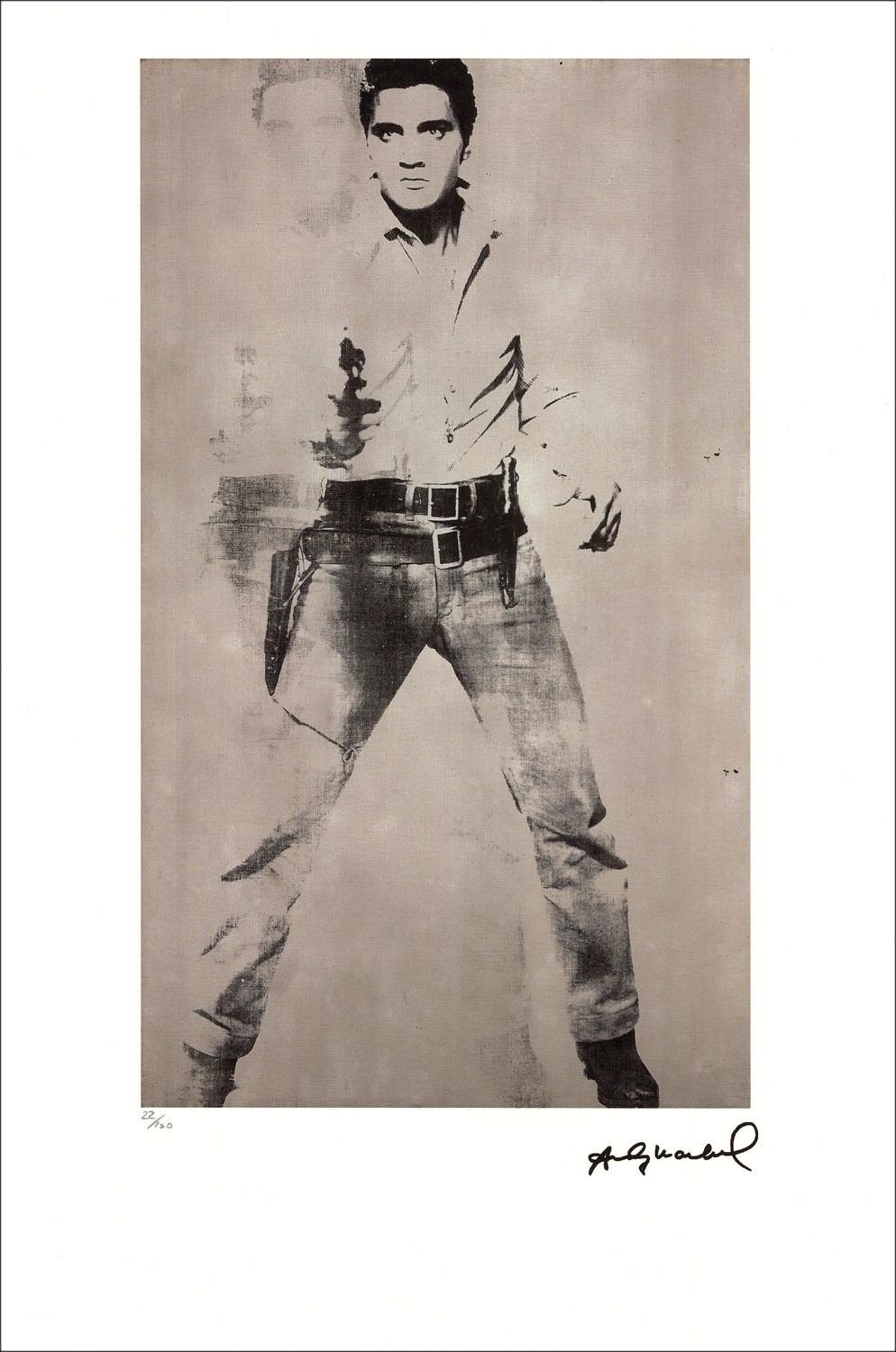 "Elvis" van Andy Warhol - Ondertekend zeefdruk