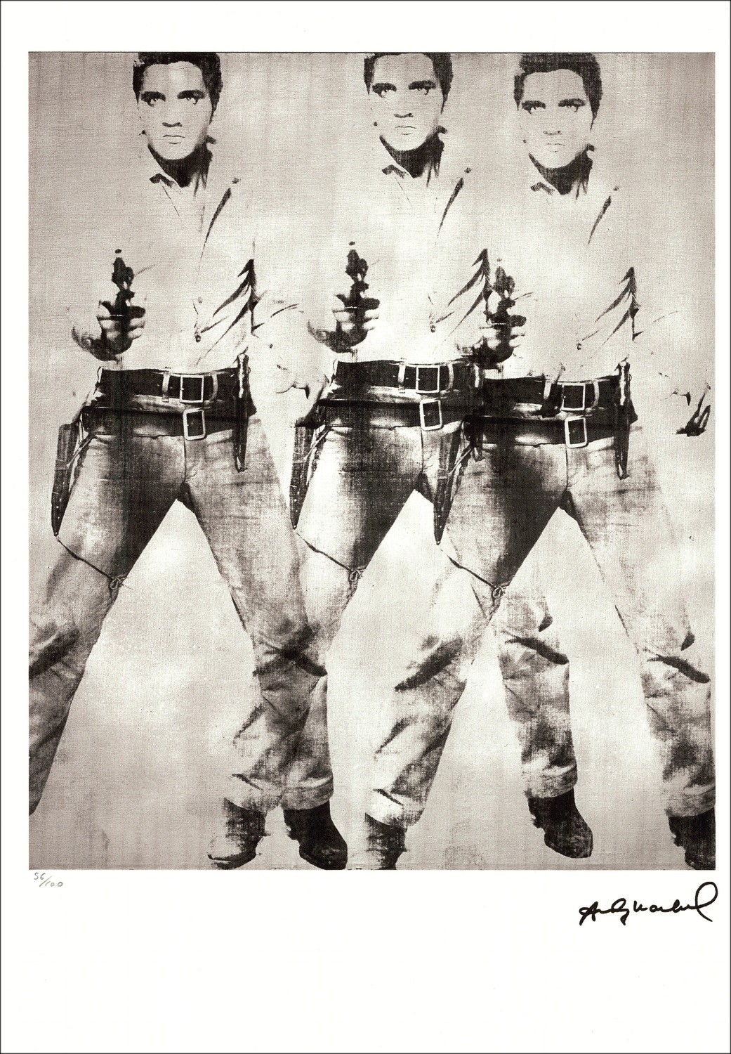 Andy Warhol - ScreenPrint "Elvis Triple" 57x39cm - 1995