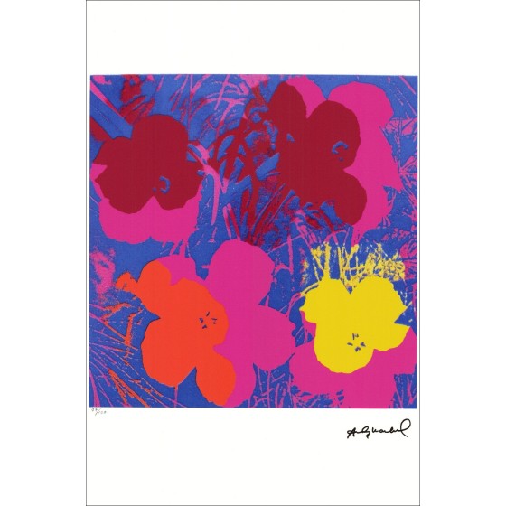 Andy Warhol - serigrafia "fiori" 57x39cm - 1995