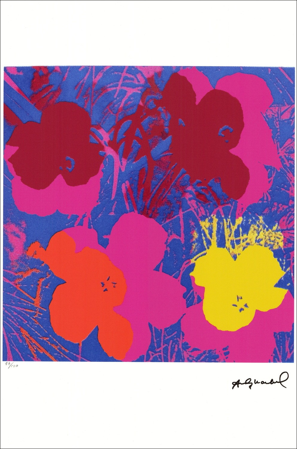 Andy Warhol - Siebdruck "Blumen" 57x39cm - 1995