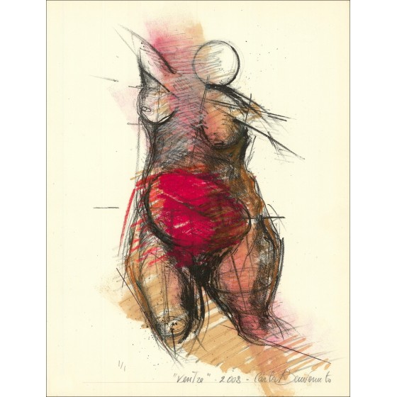Carla Benvenuto – Ventre III, litografia unica