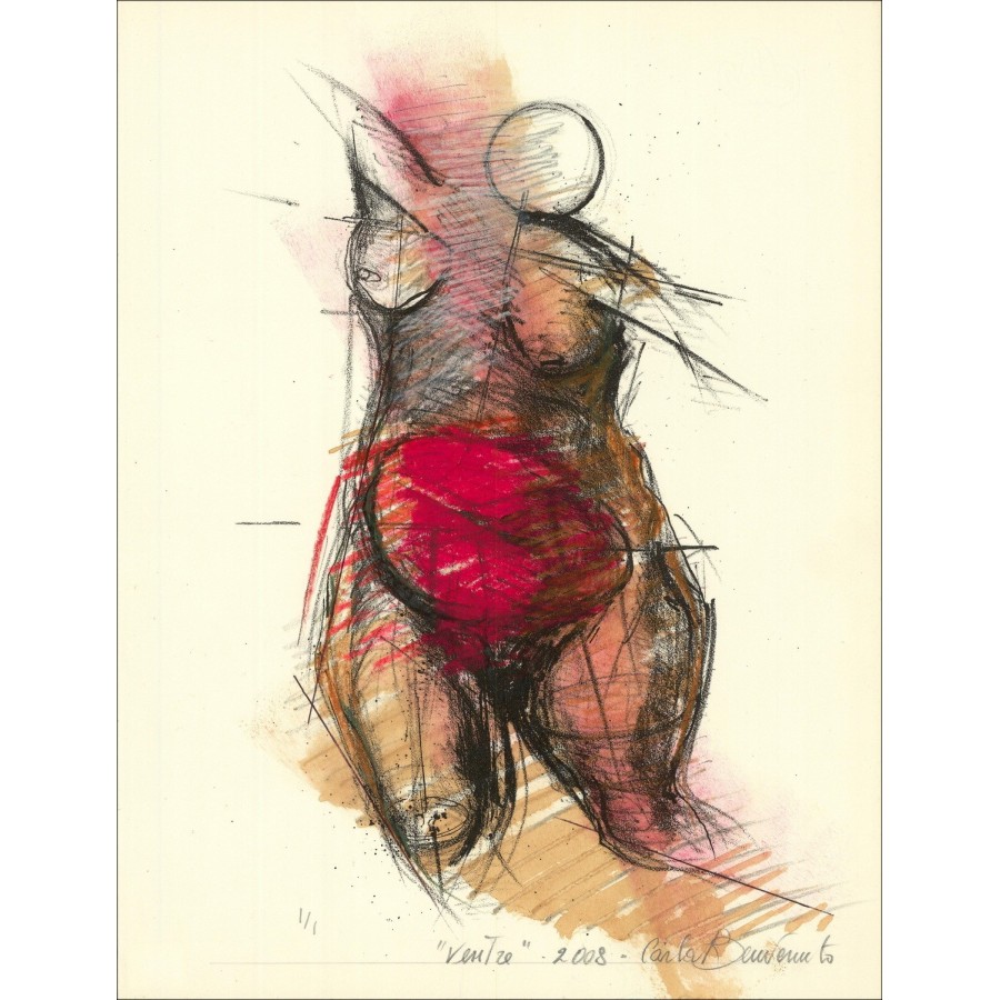 Carla Benvenuto – Ventre III, litografia unica