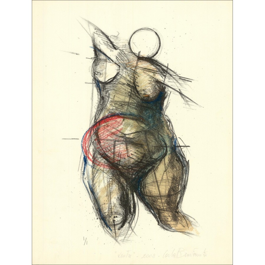 Carla Benvenuto – Ventre II, unique lithography