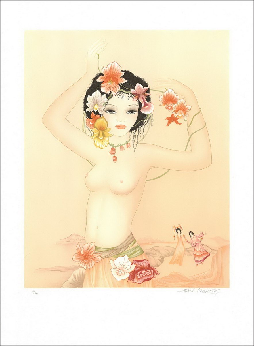 Original signierte Lithographie und nummeriert "asiatisch dee"