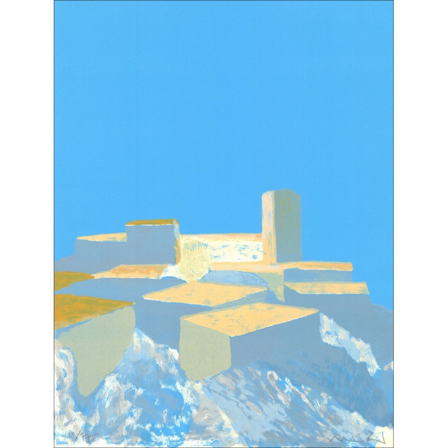 Achat Lithographie Roger MUHL Les villages sont construits sur les collines