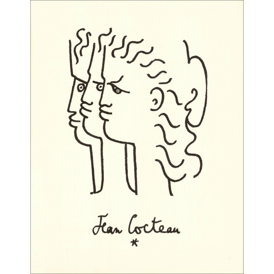Jean Cocteau - Lithografische "portretten van profielen" 49x35cm