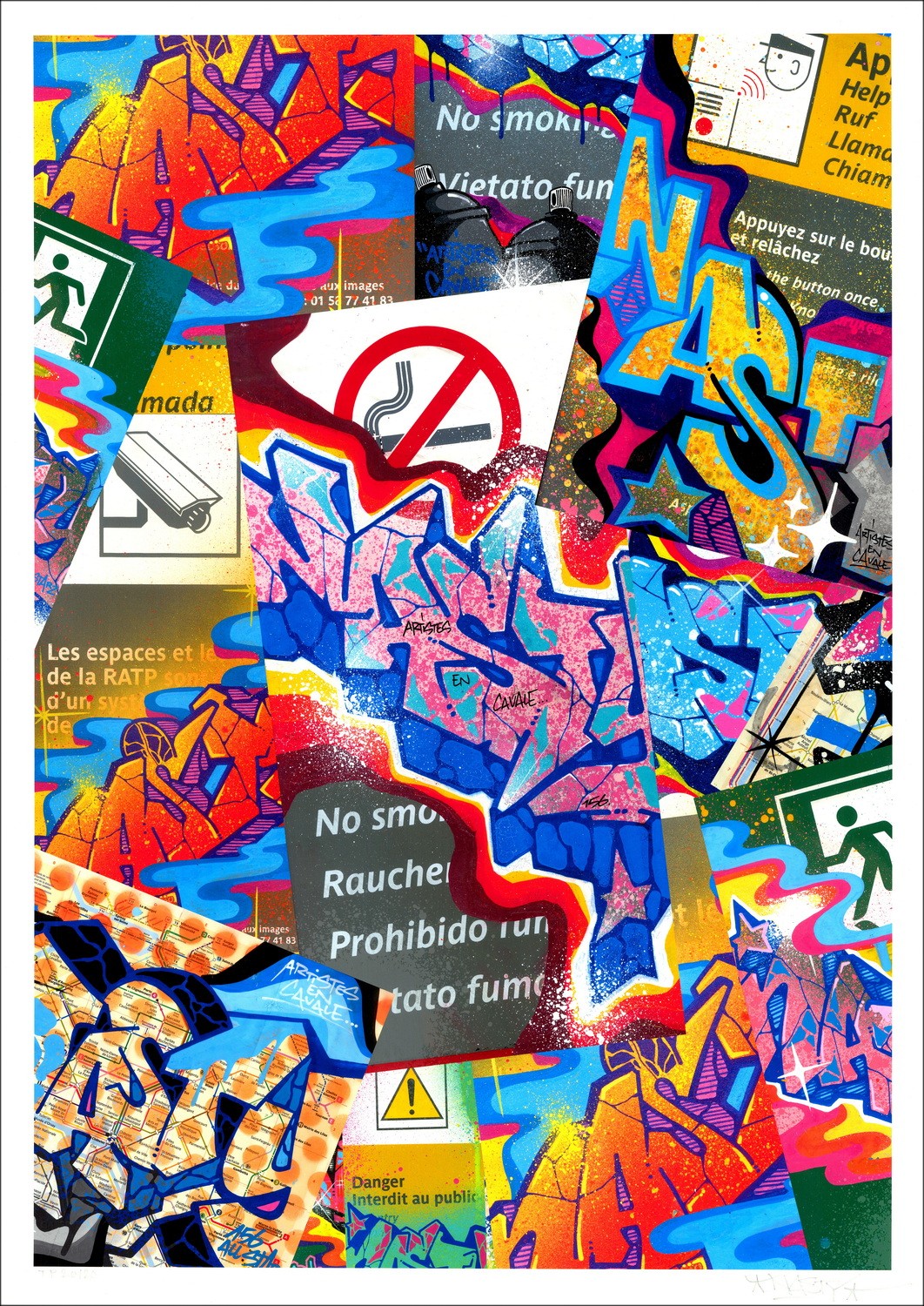 Comprare litografia NASTY No smoking 2022