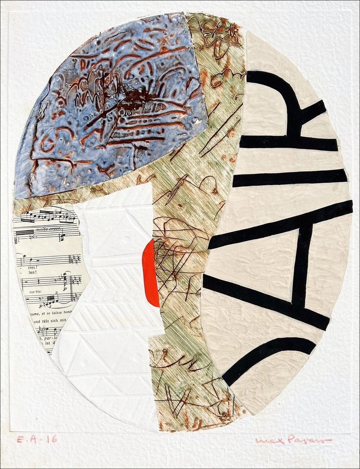 Incisione originale di Max Papart "Fiducia" 38x29cm, disponibile per la vendita