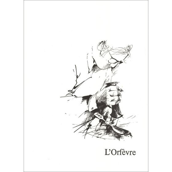 Koop Lithographie Originele Raymond POULET De zilversmid 1984