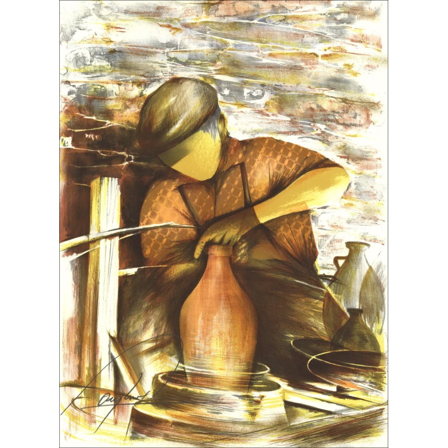 Koop Raymond POULET Lith 1984 Originele Le Potier 1984