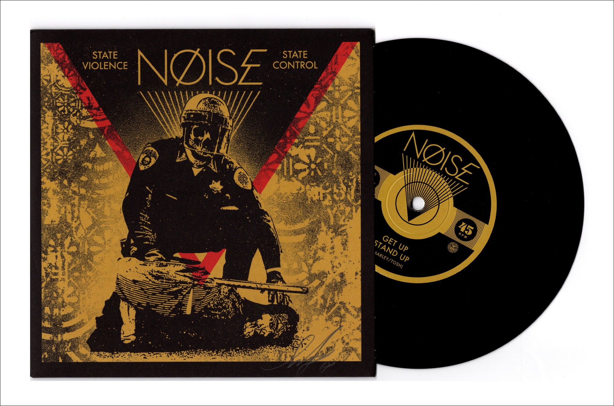 SHEPARD FAIREY (OBEY) Controllo dello stato della violenza dello stato del rumore, disco 