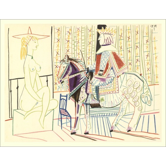 La comedia humana, Litografía 26x35cm por Picasso, 1954 - Para la venta